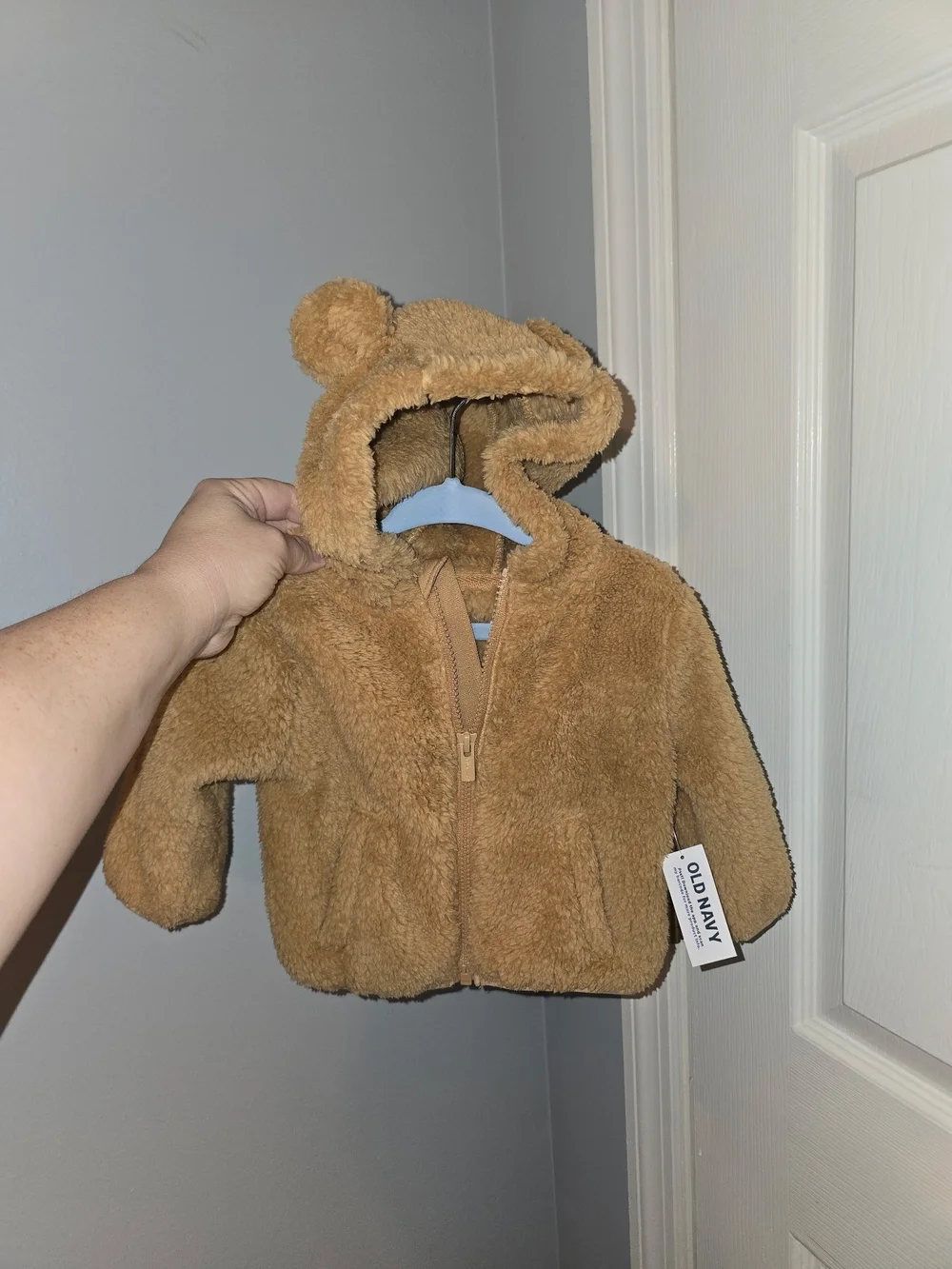 NWT Old Navy Teddy Bear Hooded Baby Jacket - Camel Brown